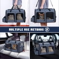 thumbnail image 5 of Transportín para gatos Groxkox plegable para 2 gatos de tamaño pequeño a mediano, color gris, 5 of 5