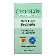 Childlife Clinicals Oral Care Probiotic, Natural Strawberry, 30 Tablets