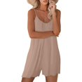 thumbnail image 2 of ORUYROP SNUGWIND Femmes Décontractée Sans Manches Lâches Combinaisons Réglables Shorts Stretch Romper avec Poches Poches, 2 of 4