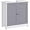 White and Gray, variant on YANG2 Pedestal Sink Storage Cabinet, Vanity Base Cabinet, Under Sink Bathroom Cabinet with U-Shape Cut-Out and Adjustable Internal Shelf, White and Gray