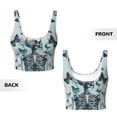 thumbnail image 6 of Sports Bra for Women, Butterflies Skull Bows Sports Bras for Women High Support, Workout Yoga Tank Tops Woman With Removable Cups, 6 of 7