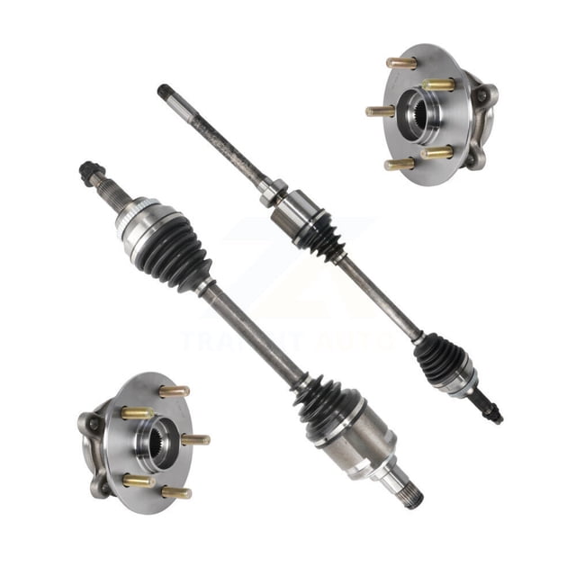 Kugel Front CV Axle Drive Shaft and Complete Wheel Hub Bearing Assembly Kit for Car Lexus RX350 RX350L - Left Right Side (Driver Passenger) KN7-100462