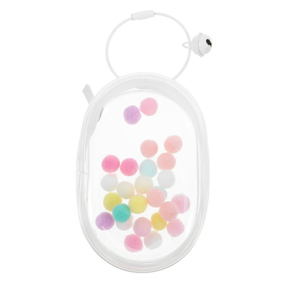 Clear Figure Display Bag with Keychain 1 Set Portable PVC Mini Doll Pouch Storage Bag for Doll Display Transparent Doll Carrying Case