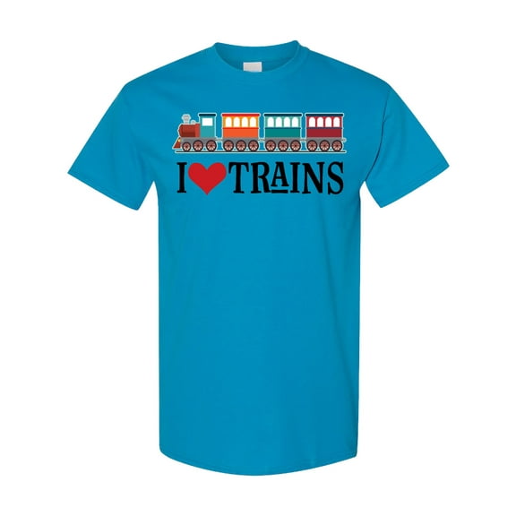 Inktastic I Love Trains T-Shirt