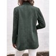 thumbnail image 2 of Abrigo De Mujer, Chaqueta De Traje De Manga Larga Para Mujer Color Puro Solapa De Moda Slim Fit Para Diario ANGGREK DE Verde XXL, 2 of 6