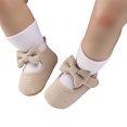 thumbnail image 2 of Liyamei Toddler Kids Girls Soild Colour Bowknot Princress Shoes Soft Sole The Floor Barefoot Non First Walkers Prewalker Shoes Toddler Sneakers Size 12-18 Months, 2 of 2
