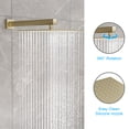 thumbnail image 3 of 12 Inches Luxury Rain Mixer Shower Combo Set Wall Mounted Rainfall Shower Head System Rough-In Valve Body and Trim Included,Gold, 3 of 9