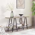 thumbnail image 2 of Modern 47.24 Inch Console Table With 2 Open Shelves For Living Room And Home Office In Rustic Grey, 2 of 9
