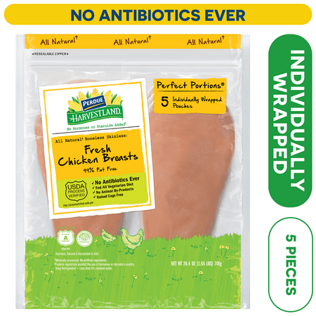 Perdue Harvestland Perfect Portions, Fresh Boneless Skinless Chicken Breast, 1.65 lb.