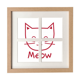 thumbnail image 1 of CAT Meow sencillo proteger animales Pantalla de escritorio de pared de marco 4 aperturas, 1 of 4