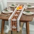 thumbnail image 4 of Maple Leaves Fall Table Runner with Buffalo Plaid, 13 x 108 Inch Seasonal Autumn Thanksgiving Table Decoration for Home Kitchen Dining Outdoor Indoor Holiday Farmhouse Decor, 4 of 7