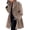 Khaki, variant on Womens Peacoat Single Breasted Jacket Lapel Collar Trench Coats