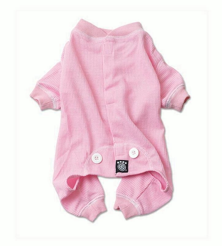 PetRageous Designs Cotton Waffle Dog Pajama, Pink, S