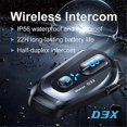 thumbnail image 2 of Motorcycle Bluetooth Helmet Headset Half-Duplex Intercom IP56 Waterproof Intelligent Voice Assistan, 2 of 5