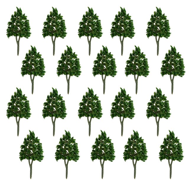 Plasticial Artificial Road Tree Reutilizable Paisajismo Estudiante Enseñanza Modelo de árboles Torta Botella Contenedor Decoración 1: 100 20 Piezas AweSitey HA011896-00