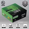 thumbnail image 2 of Opticore Green White C7 LED Christmas Lights, C7 Christmas Lights with Shatterproof Christmas Bulbs, 50 Lights, 50’, 2 of 7