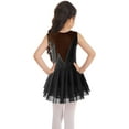 thumbnail image 2 of iEFiEL Girls Sparkle Rhinestone Figure Ice Skating Leotard Youth Dance Dress Juniors Gymnastics Skirted Leotard Black 6, 2 of 7