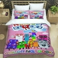thumbnail image 2 of Number Duvet Cover Twin Size Set - Bedding Bedroom Decor, Comforter Cover & 1 Pillowcase 2 Pieces - Cartoon Number Theme Bedding Set with Zipper Cover, 2 of 4