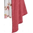 thumbnail image 4 of Talla grande TwinSet Twinset Impresión floral Irregular Tee Rosegal  Mangas largas de talla grande, 4 of 5