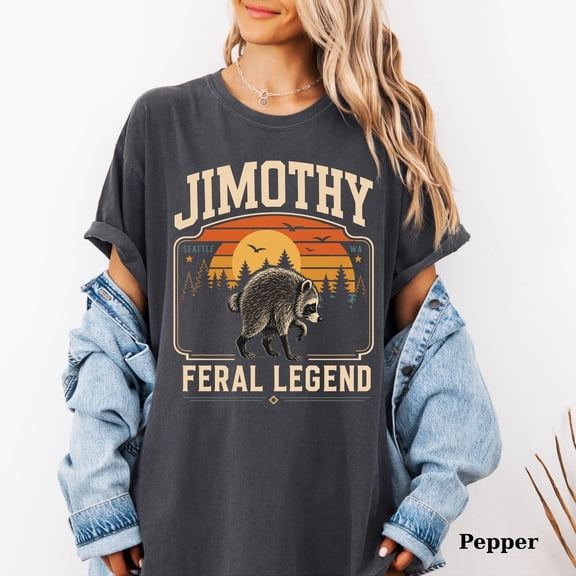 Retro Jimothy Raccoon Shirt, Funny Seattle Meme Legend, Feral Animal Tee