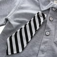 thumbnail image 4 of Baby Boy Shirt and Tie Sets Long Sleeve Top+ Pants Outfits, 4 of 5