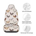 thumbnail image 4 of Daiia Various Chicken Printed Car Seat Cover - Waterproof & Sweatproof - Universal Fit, Machine Washable, Non-Slip - Seat Protector for Car, Truck, SUV, Van (1 Pack), 4 of 5