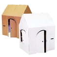 thumbnail image 6 of Easy Playhouse Blank Crafty Cottage - Kids Art and Craft for Indoor Fun, Color, Draw, Doodle on this Blank Canvas – Decorate and Personalize a Cardboard, Made in USA, Age 3+, 6 of 7
