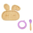 thumbnail image 2 of Snmubt Baby Toddler Sheep Suction Feeding Bowl Suction Spoon Set (Purple), 2 of 2