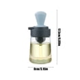 thumbnail image 3 of TIMIFIS Apartment Essentials Kitchen Squeezes Type Silicones Brush Head Bottle Brush Inverted Stainless Steel Transparent Glass Oil Pot Oil Control Bottle Soy Sauces Vinegar Bottle 350Ml, 3 of 6
