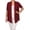 Burgundy, variant on Women's Casual Open Front Short Sleeve Cardigan Lightweight Solid Layering Top