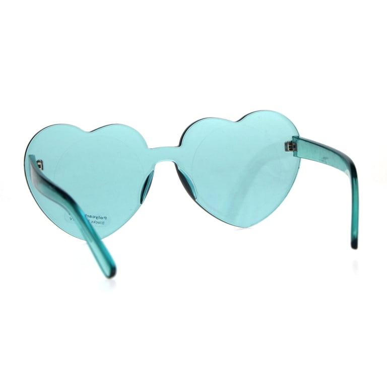 Womens Heart Shape Rimless Shield Hippie Groove Valentine  display picture 1