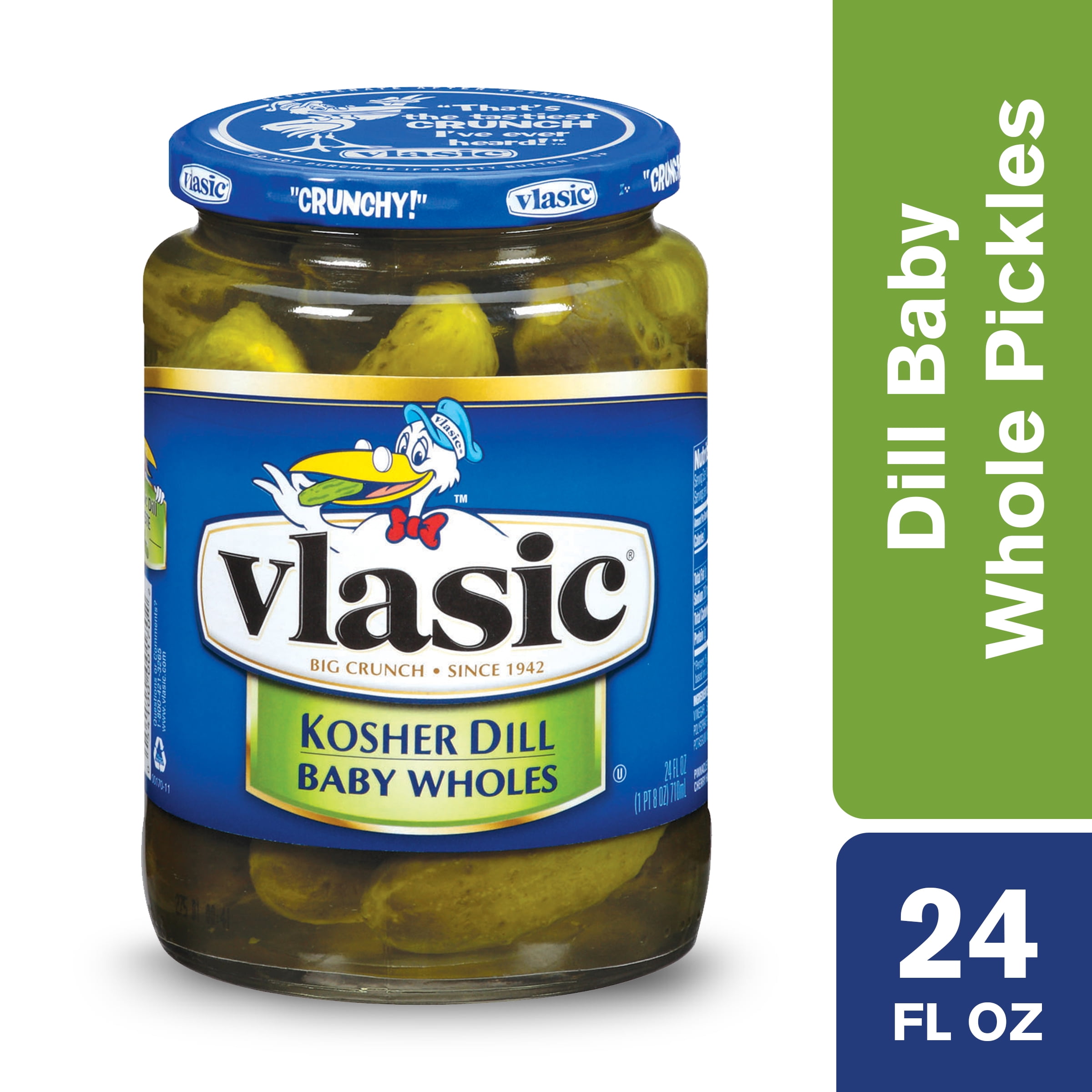 Vlasic Baby Kosher Dills Pickles 24 Fl Oz