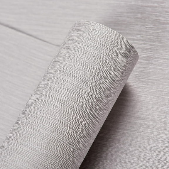 Grasscloth Wallpaper Peel and Stick 20.9in X 393in Fabric Contact Paper Wall Paper Textured Wallpaper Horizontal Stripes Look Self-Adhesive Thick Vinyl Embossed (Dark Brown)