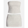 thumbnail image 6 of No Boundaries Sleepwear Tube Top and Skort Set from our Cloud Core Collection, 2 Piece, Women’s and Women’s Plus XXS-3X, 6 of 6