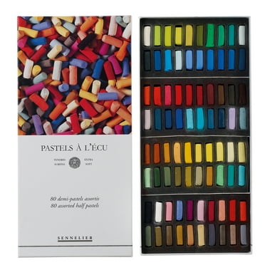 Sennelier Extra-Soft Pastel Half Stick Set, 80-Colors