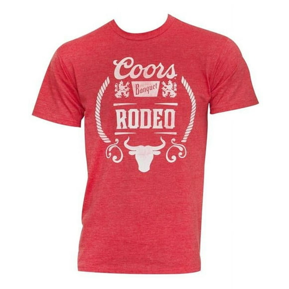 Coors Large 40739- Coors Banquet T-Shirt Rodéo Vintage Rouge pour Hommes - Large