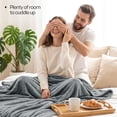 thumbnail image 4 of Utopia Bedding Cool Grey Fleece Blanket Queen Size Fuzzy Plush Anti-Static Microfiber Bed Blanket (90x90 Inch), 4 of 7