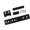 Black, variant on BQBQERT Built In Fridge Sliding Rails with 50kg Capacity Smoothly Operations Refrigerator Sliding Track for Modification Use