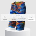 thumbnail image 3 of JDQJBZ Men's 5 Inch Print Swim Shorts with Mesh Liner Drawstring for Beach Summer, 3 of 5