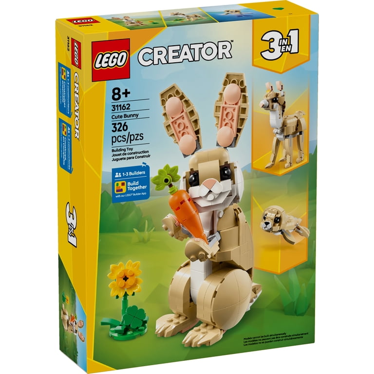Free Shipping! LEGO Cute Bunny 3in1 Building Toy Set with Animal