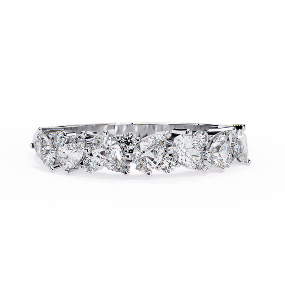 0.72 TCW Pear And Round Cut Lab Grown Diamond Solitaire Wedding Ring, Prong Set Engagement Ring, 18k Gold Anniversary Proposal Ring For He