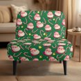 thumbnail image 2 of HELLHERO Santa Claus and Candy Canes Non Slip Wear-Resisting Armless Accent Chair Slipcover Easy Care Armless Accent Chair Protector for Armless Chair, 2 of 8
