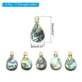 thumbnail image 2 of Uxcell Mix Colors Abalone Shell Charm Water Drop Paua Shell Pendant Sea Abalone Shell 5 Pcs Mix Colors 8mm, 2 of 6