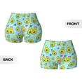 thumbnail image 5 of Kdxio Cartoon Avocado Print Workout Shorts for Women Seamless Soft Smooth Gym Yoga Scrunch Active Shorts, 5 of 9