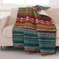 thumbnail image 2 of Global Trends Santa Fe Quilted Cotton Throw Blanket, 50" x 60" Gold, 2 of 5