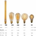 thumbnail image 5 of Ampolla de incandescencia Lote de 4 ampollas vintage E27 Edison de intensidad variable ST64 40 W 2700 K blanc chaud à incandescencia clásica antigua para lámpara de mesa en jaula de écureuil, oficina, 5 of 5