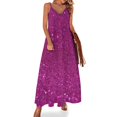 thumbnail image 1 of Robe Sans Manches Pailletée Rose Vif Robes de Soirée pour Femmes Robe Été 2024, 1 of 5