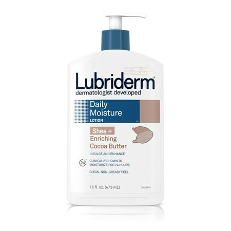 Lubriderm Daily Moisture Lotion Shea + Enriching Cocoa Butter, For Dry Skin 16 Fl. Oz.