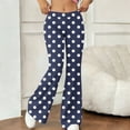 thumbnail image 5 of CHUMUD High Waist Workout Yoga Pants for Women Stretchy Tummy Control Running Flare Leggings Cute Polka Dots Gym Pants, 5 of 7