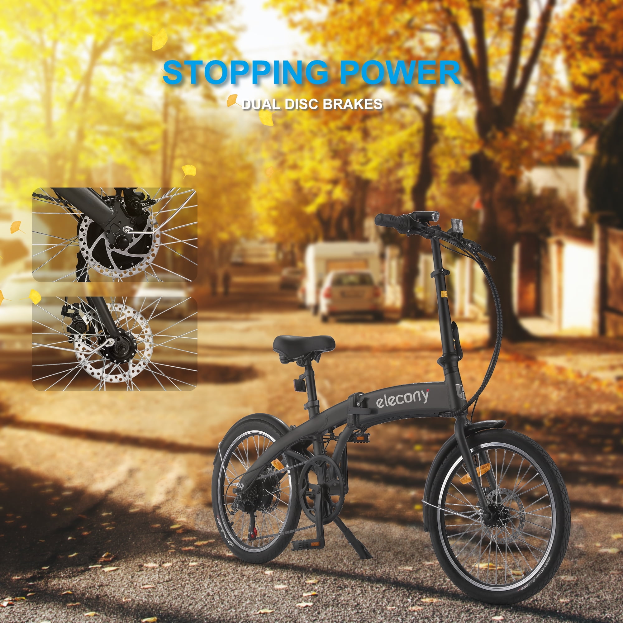 Electric Folding Bike, E20175 Elecony 20 Inch Folding Electric